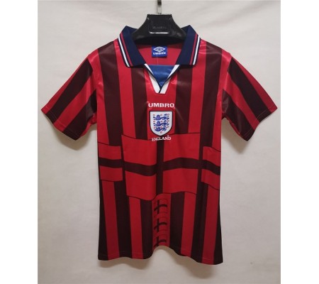 England 1998 World Cup Away Red&Black Soccer Jersey